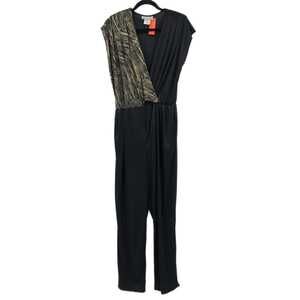 Better Half Black & Gold High-Rise Romper | Relaxed Fit